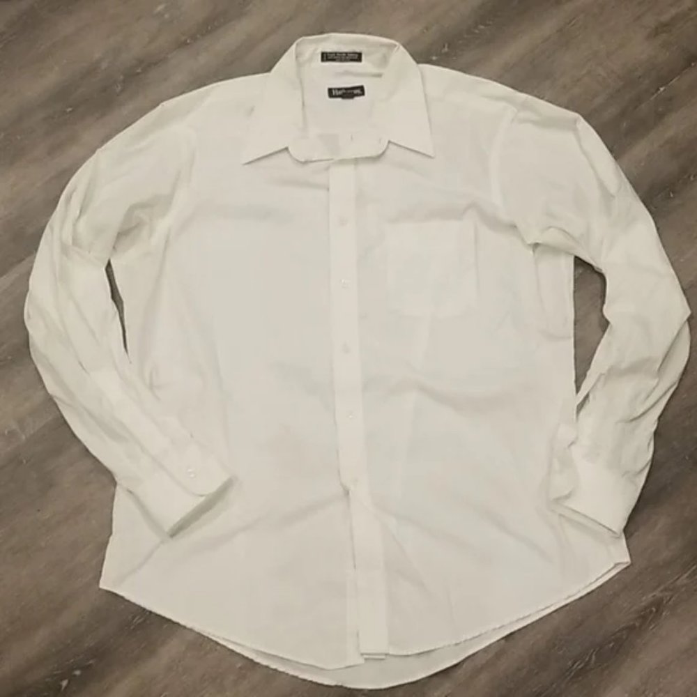 Hathaway White Button Down Dress Shirt